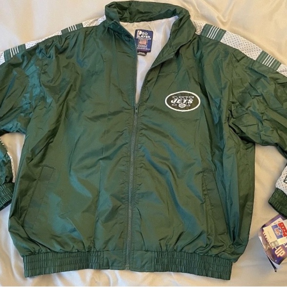 Vintage Pro Player New York Jets  Windbreaker Jacket Mens XXL New
